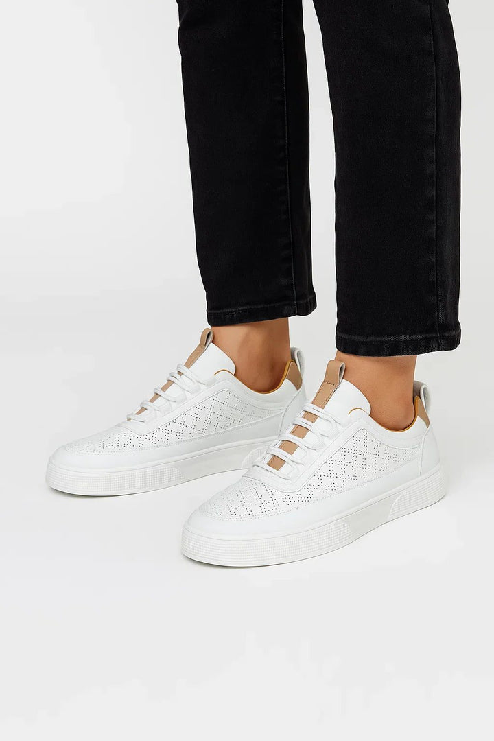 Men's Perforated Lace-Up Trainers