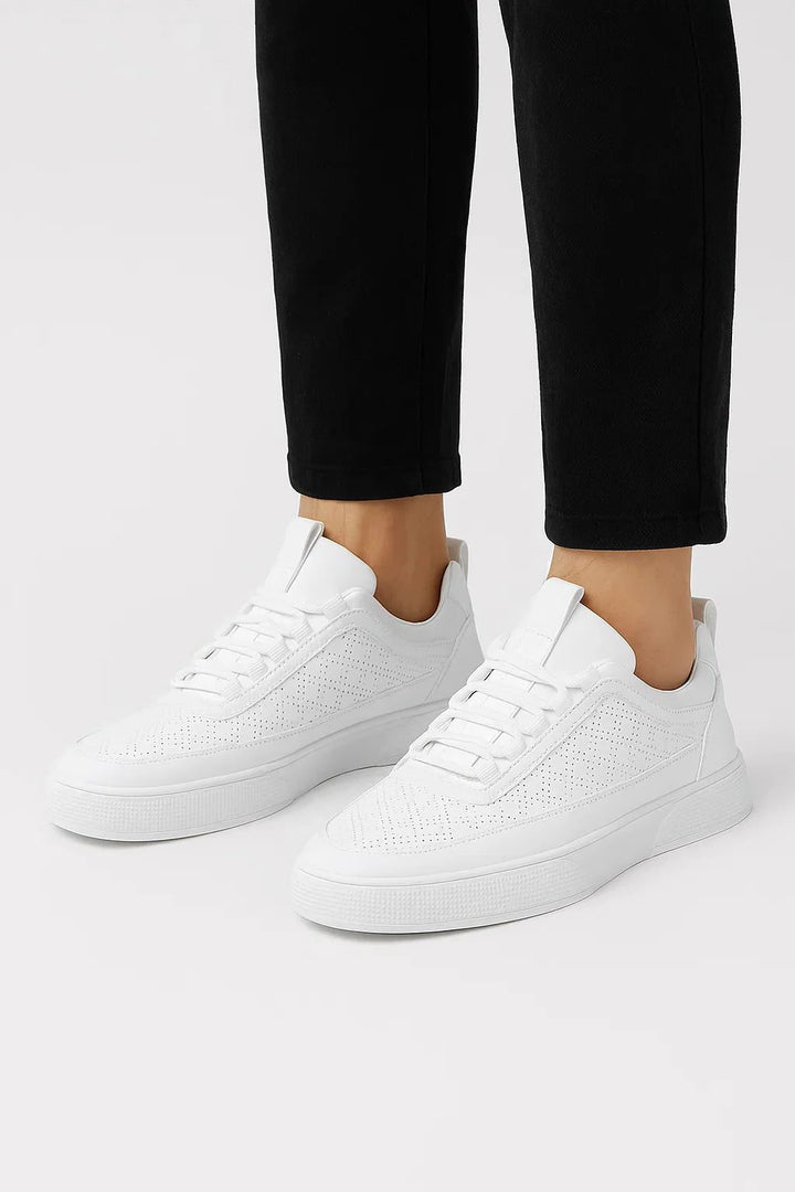 Men's Perforated Lace-Up Trainers