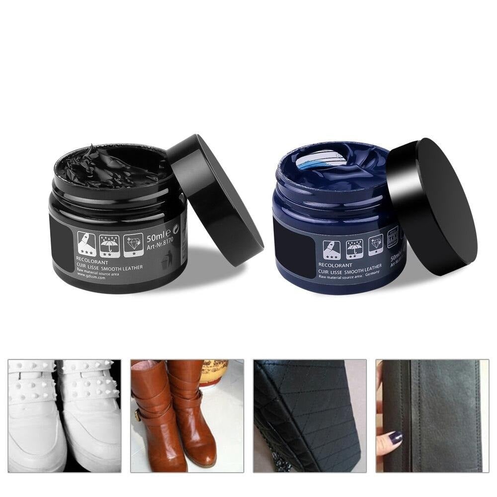 Leather Repair Cream for Scratches Scuffs and Couch Restoration with Recoloring Balm - Image 1