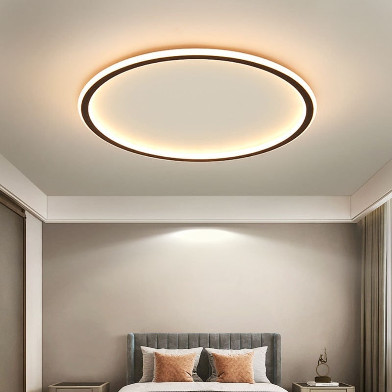 LED Ceiling Light Fixture with Circular Ring Design Flush Mount Modern Dimmable - Image 1