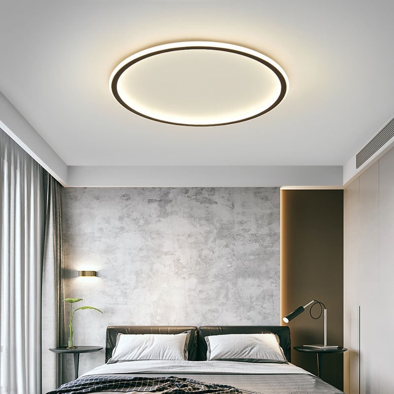 LED Ceiling Light Fixture with Circular Ring Design Flush Mount Modern Dimmable - Image 5