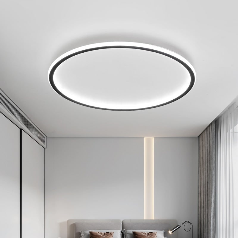 LED Ceiling Light Fixture with Circular Ring Design Flush Mount Modern Dimmable - Image 8