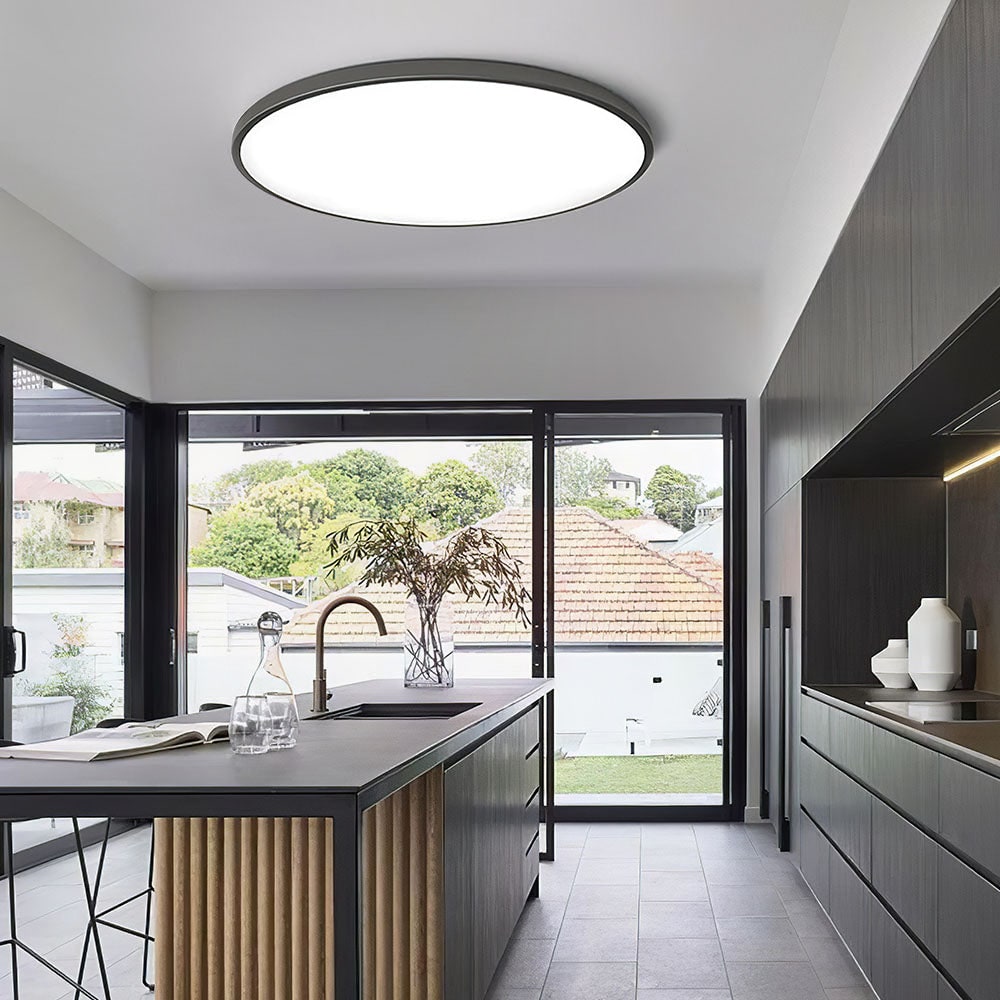 LED Ceiling Light Fixture with Modern Flush Mount Low Profile Round Design for Bedroom Hallway - Image 4