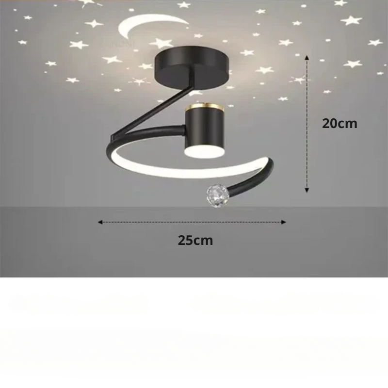 LED Ceiling Light Fixture with Starry Sky Projection Flush Mount Modern Bedroom Lighting - Image 7