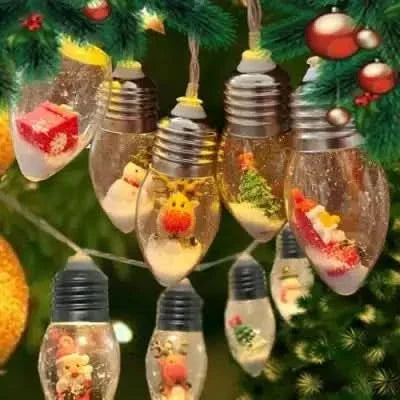 LED Christmas String Lights with Warm White Glow and Miniature Holiday Figurines - Image 12