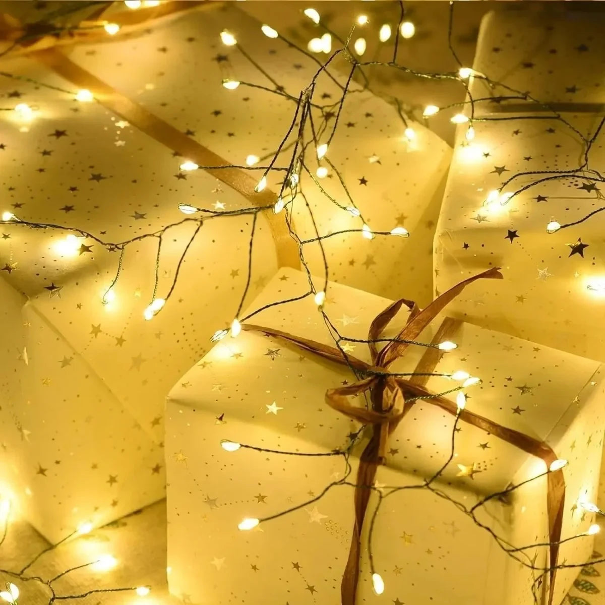 LED Cluster String Lights with Remote Control and Eight Modes - Image 3