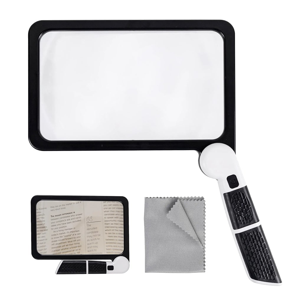 LED Magnifying Glass with Light and Folding Handle for Reading and Detailed Work - Image 4