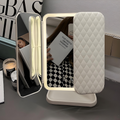 LED Vanity Mirror with Magnification Adjustable Lights and Foldable Storage Base - Image 1