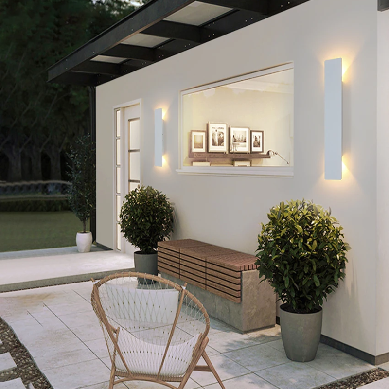LED Wall Sconce with Modern Linear Design and Up Down Glow for Outdoor Lighting - Image 1