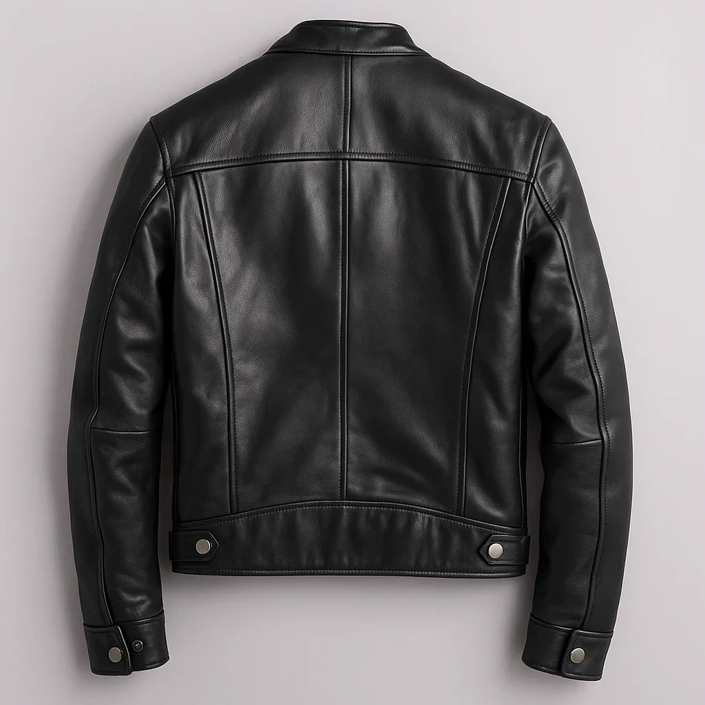 Men's Leather Biker Jacket