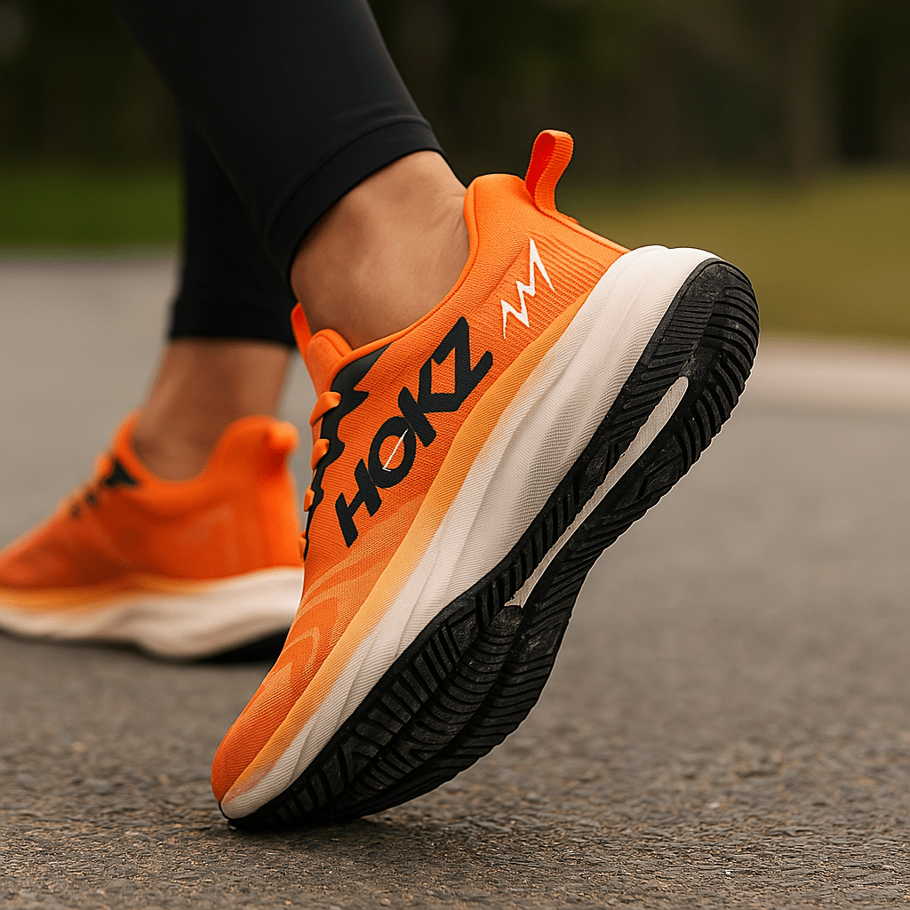 Lightweight Cushioned Running Shoes with Breathable Mesh and Textured Rubber Outsole - Image 1