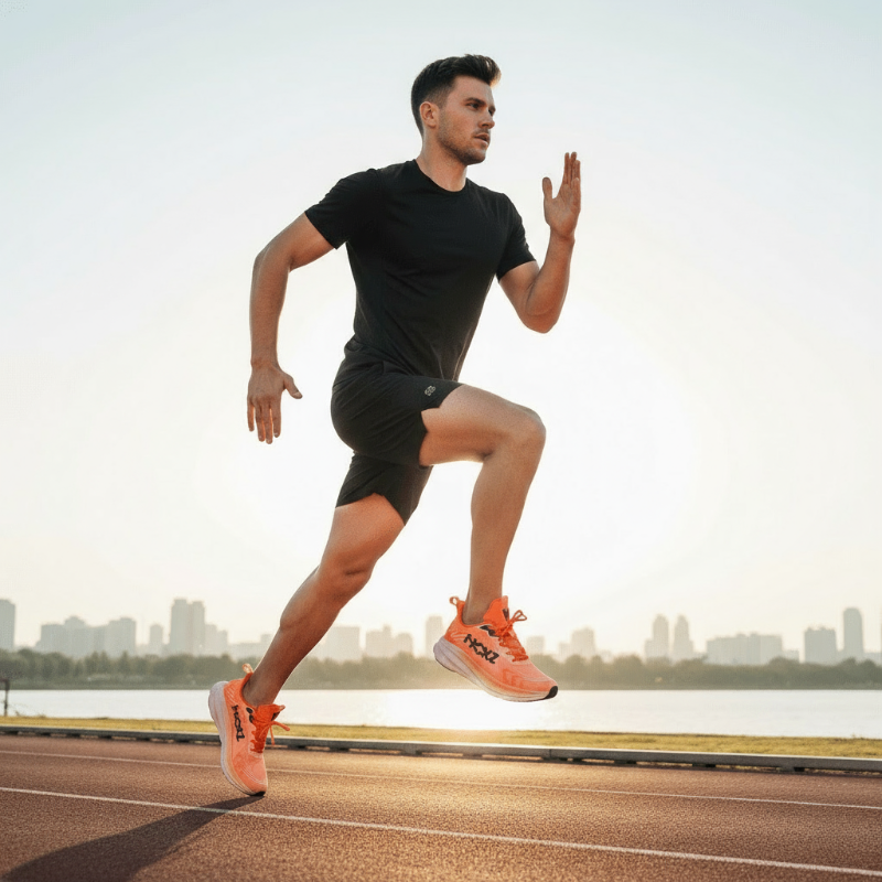Lightweight Cushioned Running Shoes with Breathable Mesh and Textured Rubber Outsole - Image 2