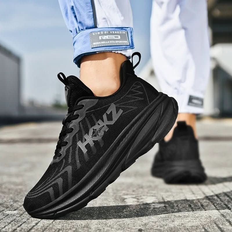 Lightweight Cushioned Running Shoes with Breathable Mesh and Textured Rubber Outsole - Image 3