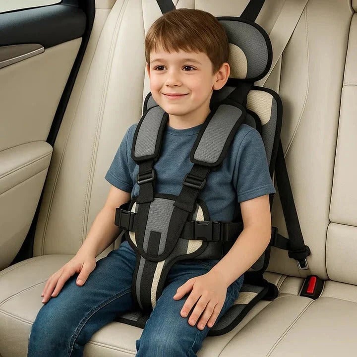 Lightweight Travel Car Seat with Foldable Design Five-Point Harness and Padded Cushion - Image 11