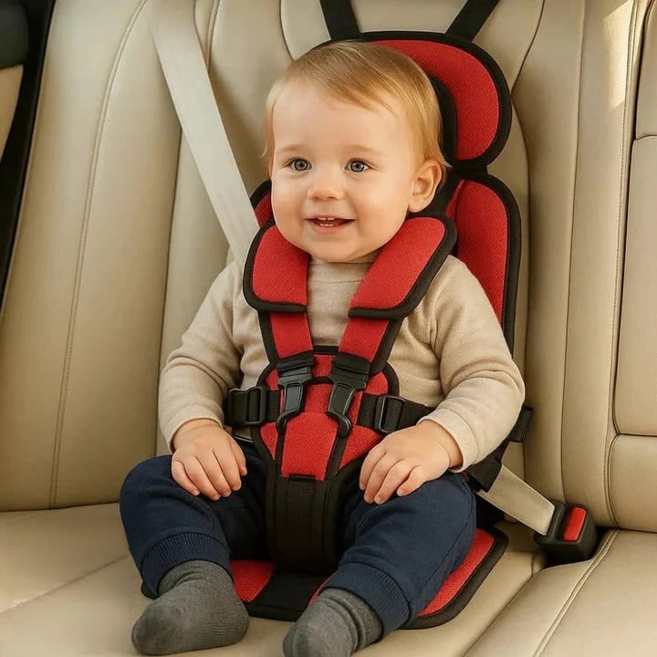 Lightweight Travel Car Seat with Foldable Design Five-Point Harness and Padded Cushion - Image 15