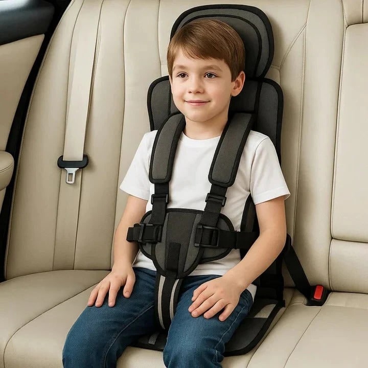 Lightweight Travel Car Seat with Foldable Design Five-Point Harness and Padded Cushion - Image 16