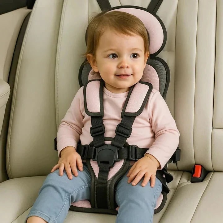 Lightweight Travel Car Seat with Foldable Design Five-Point Harness and Padded Cushion - Image 17