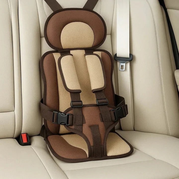 Lightweight Travel Car Seat with Foldable Design Five-Point Harness and Padded Cushion - Image 2