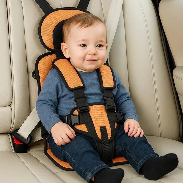 Lightweight Travel Car Seat with Foldable Design Five-Point Harness and Padded Cushion - Image 8
