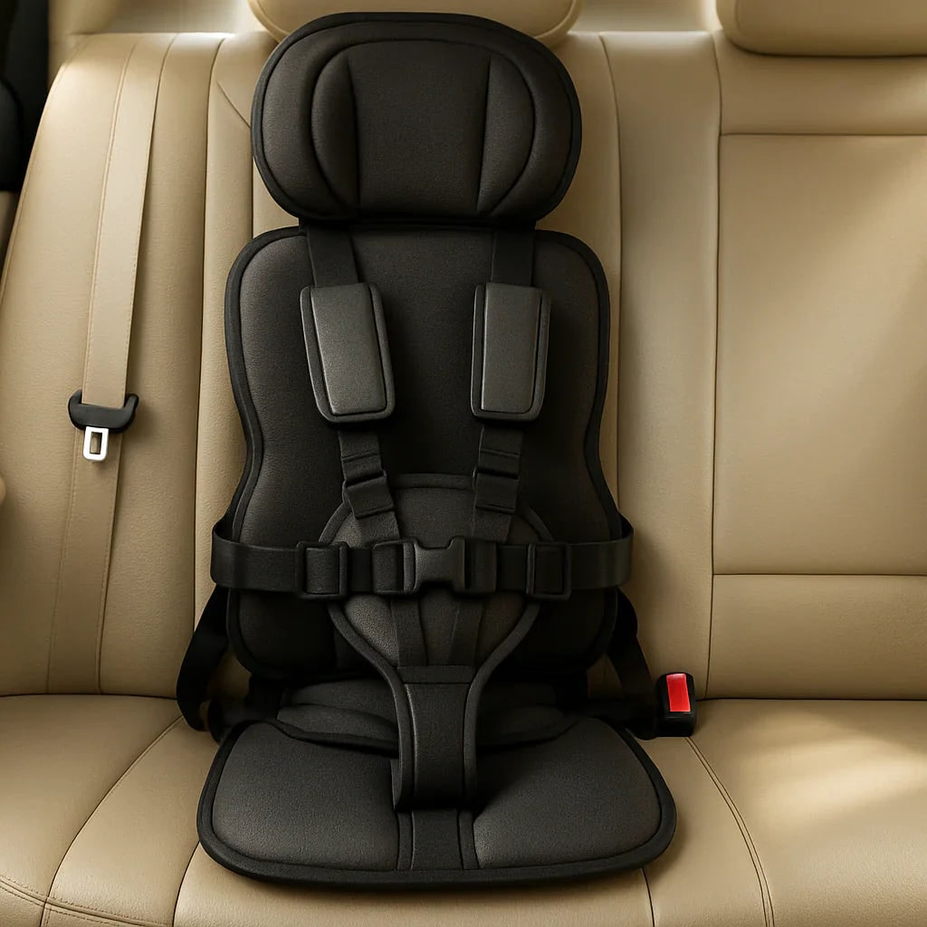 Lightweight Travel Car Seat with Padded Harness and Foldable Design for Kids - Image 5