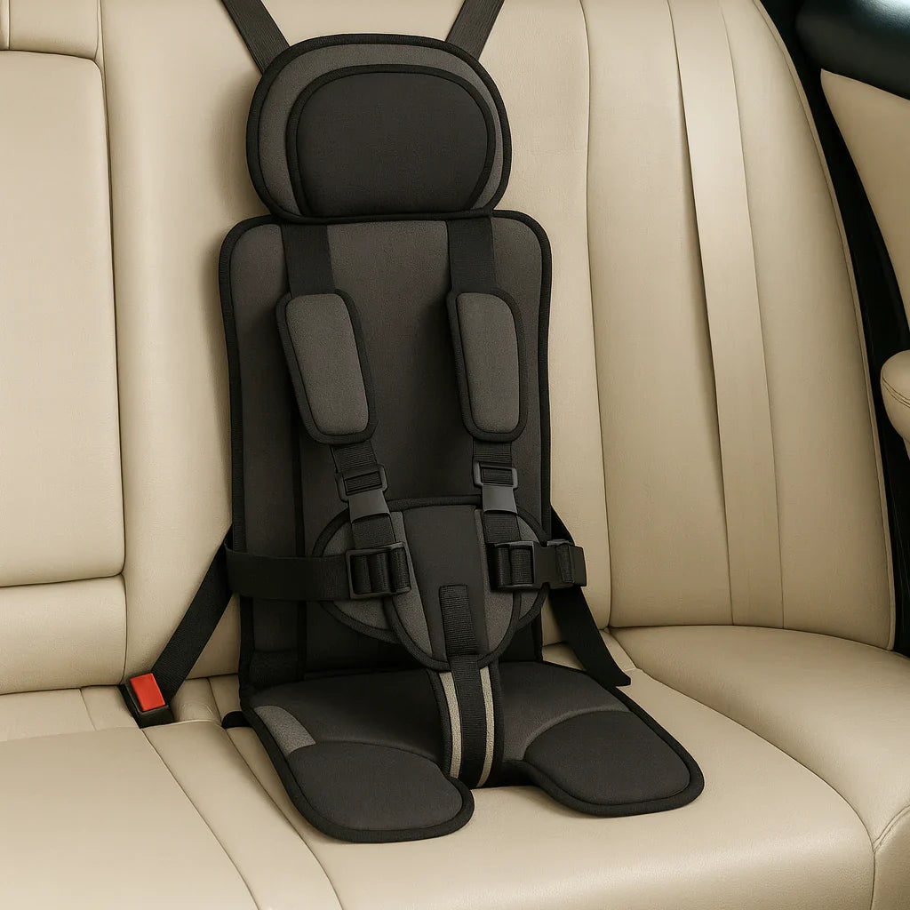 Lightweight Travel Car Seat with Padded Harness and Foldable Design for Kids - Image 6