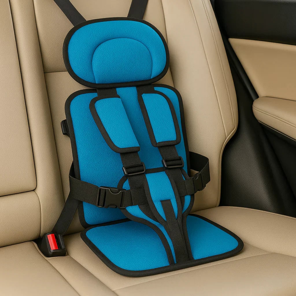 Lightweight Travel Car Seat with Padded Harness and Foldable Design for Kids - Image 9