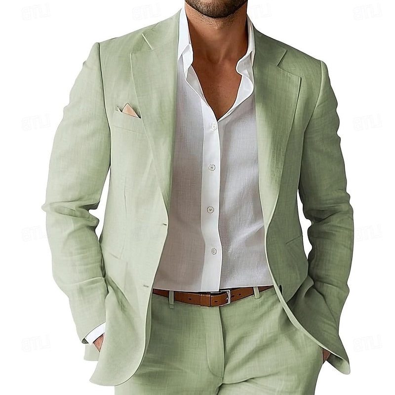 Men's Linen Two Piece Suit