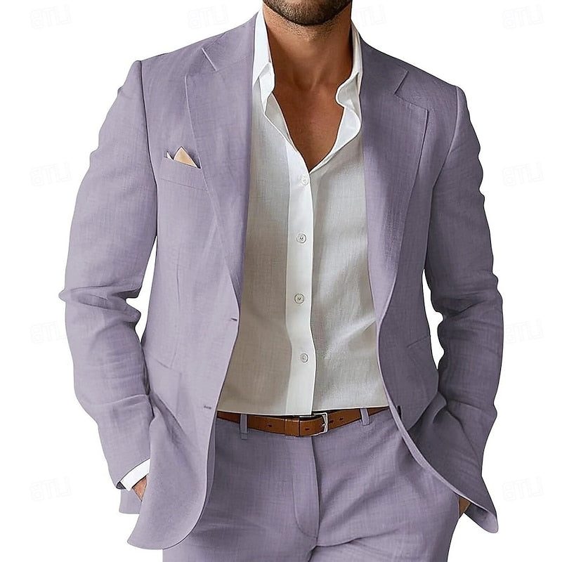 Men's Linen Two Piece Suit
