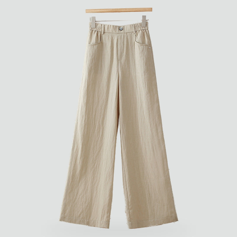 Women's Wide Leg Linen Trousers