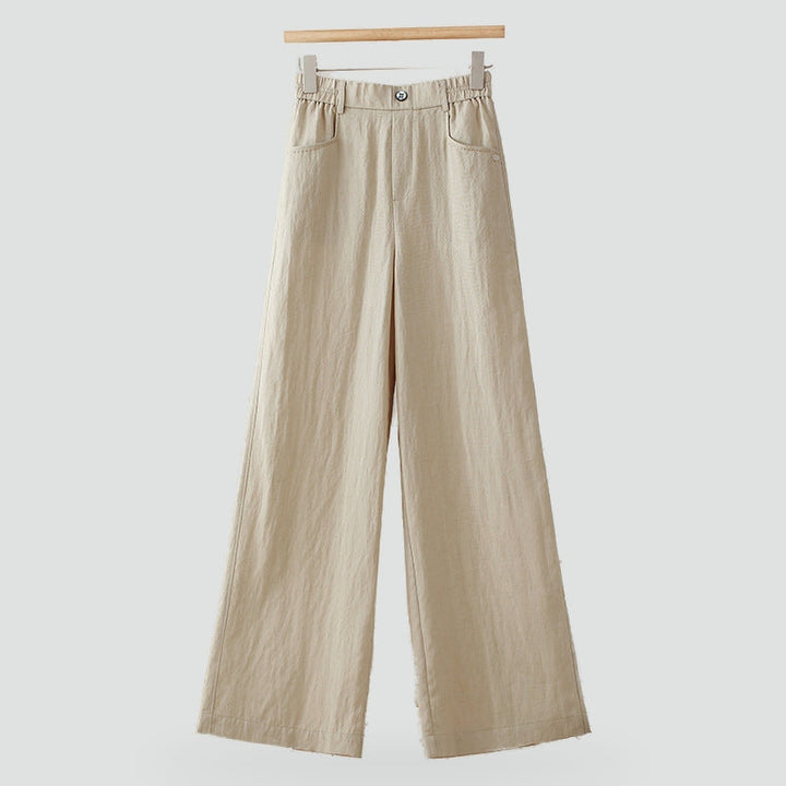 Women's Wide Leg Linen Trousers