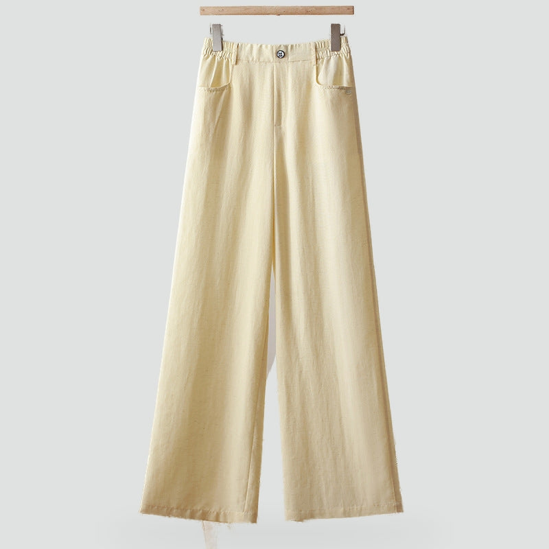 Women's Wide Leg Linen Trousers