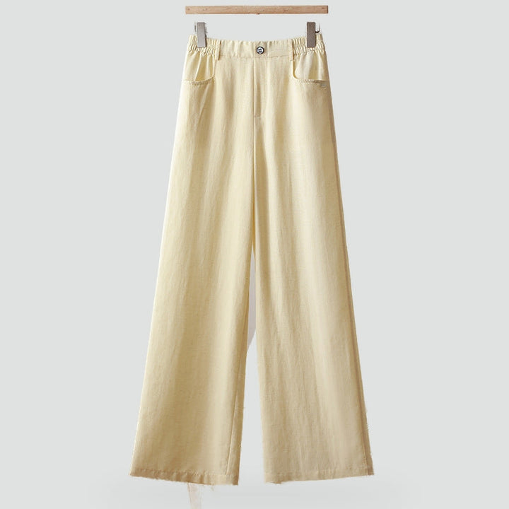 Women's Wide Leg Linen Trousers