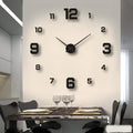 Long Wall Clock with Modern 3D Adhesive Numbers and Silent Quartz Mechanism - Image 5