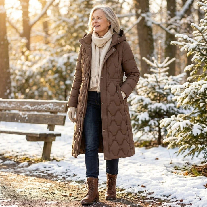 Women's Longline Hooded Puffer Coat