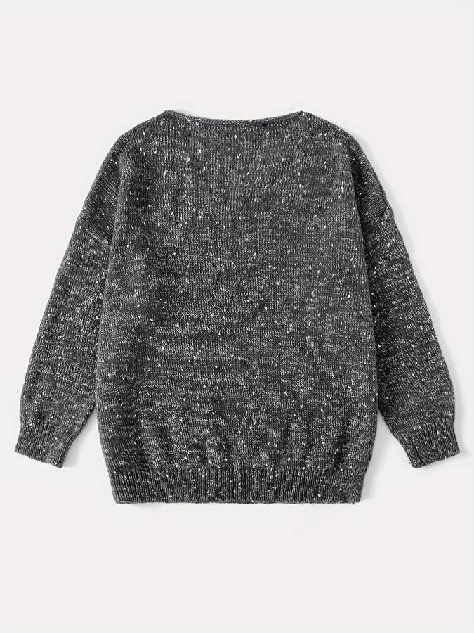 Women's Oversized Knit V-Neck Jumper