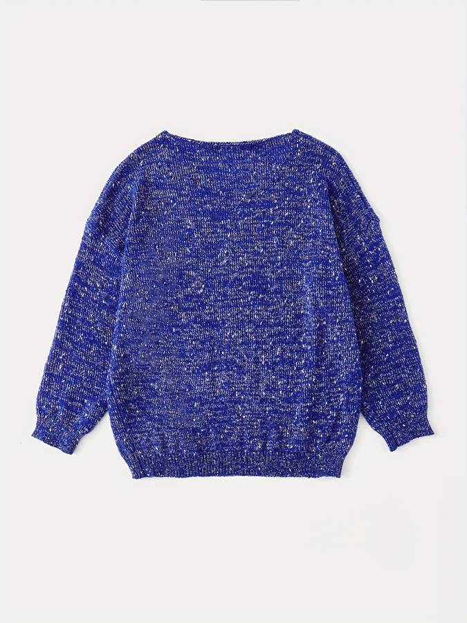 Women's Oversized Knit V-Neck Jumper