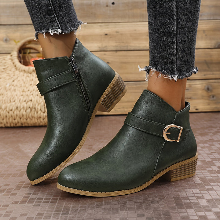 Women's Buckle Strap Ankle Boots