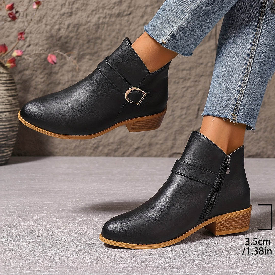 Women's Buckle Strap Ankle Boots