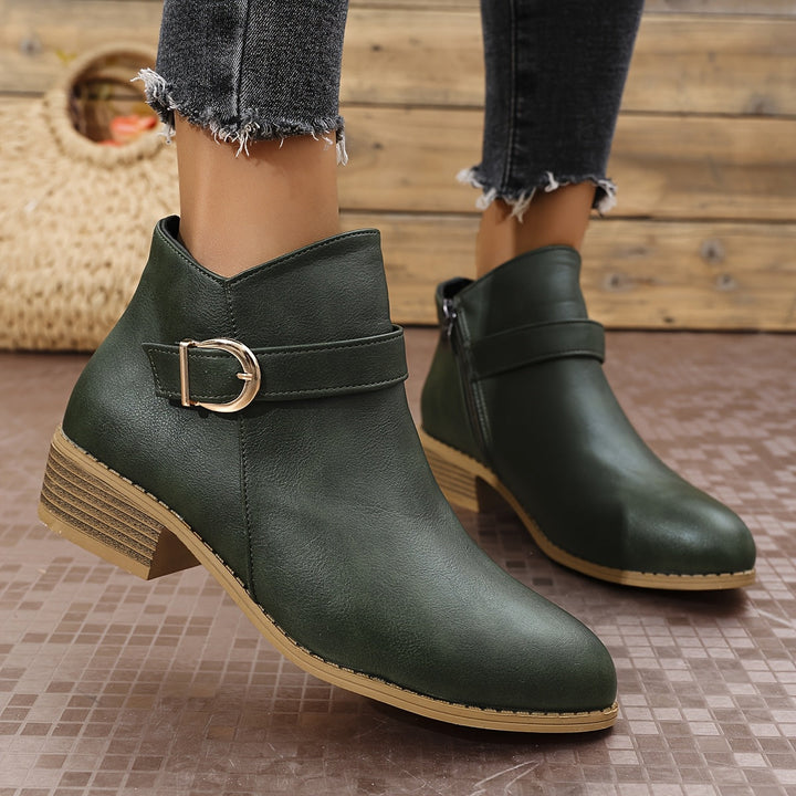 Women's Buckle Strap Ankle Boots