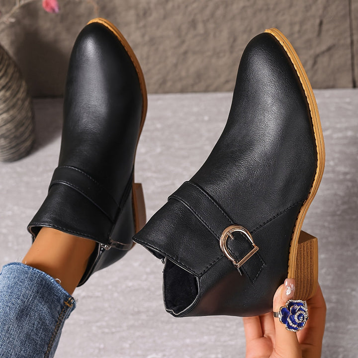 Women's Buckle Strap Ankle Boots