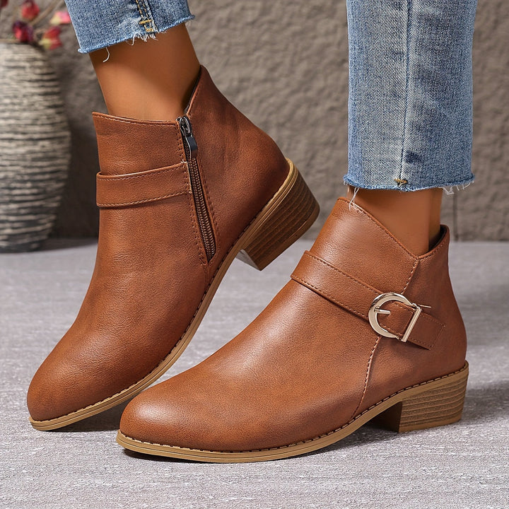 Women's Buckle Strap Ankle Boots