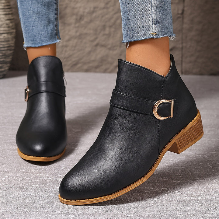 Women's Buckle Strap Ankle Boots