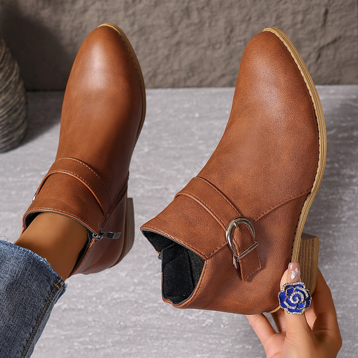 Women's Buckle Strap Ankle Boots