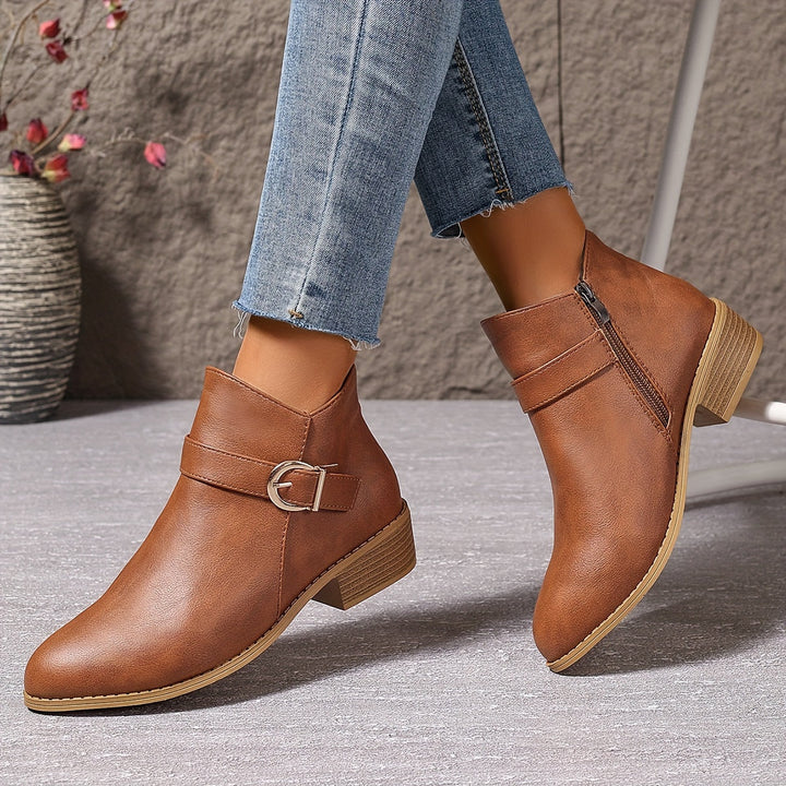 Women's Buckle Strap Ankle Boots