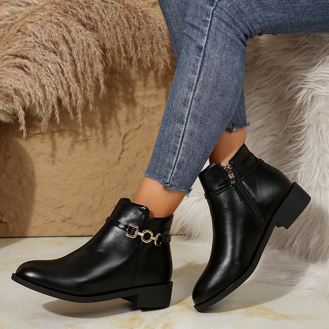 Women's Chain Detail Ankle Boots