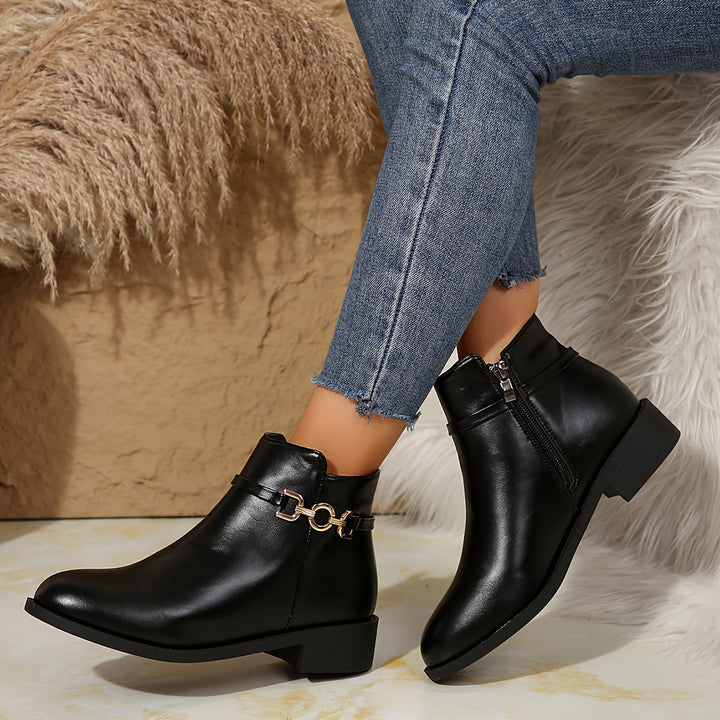 Women's Chain Detail Ankle Boots