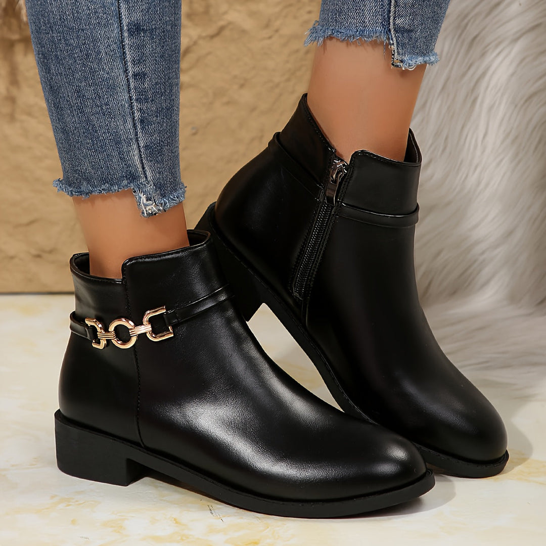 Women's Chain Detail Ankle Boots