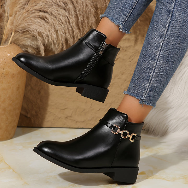 Women's Chain Detail Ankle Boots