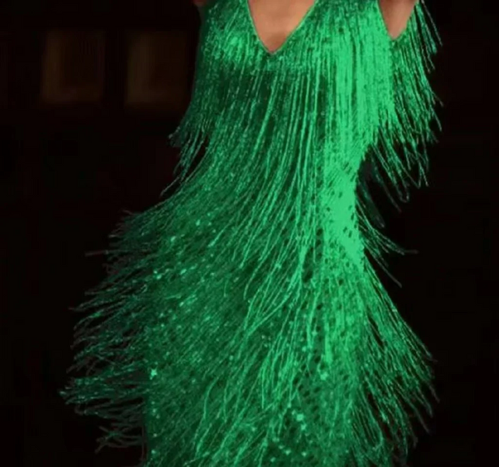Sandra | Fitted Fringe Mini Dress
