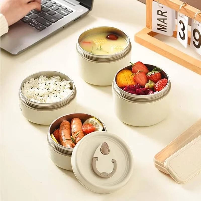 Lunch Boxes with Bento Containers Insulated Carrying Bag and Stackable Design - Image 2